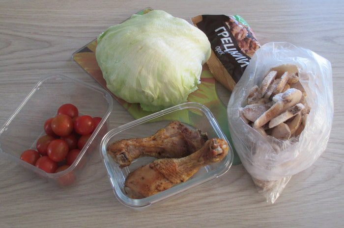 Салат с курицей и шампиньонами