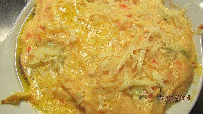 Картофельная запеканка  с брокколи и грибами