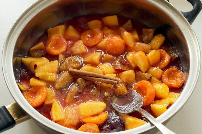 Варенье с нектарином, сливой и абрикосами