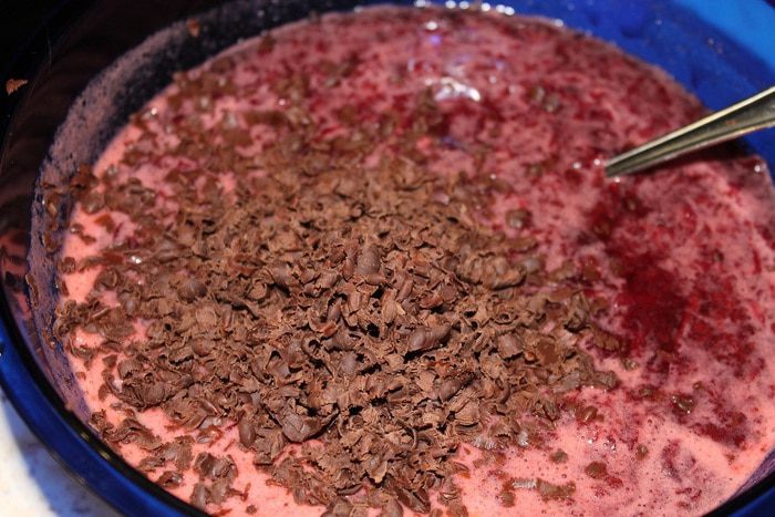 Сорбе из вишни и шампанского