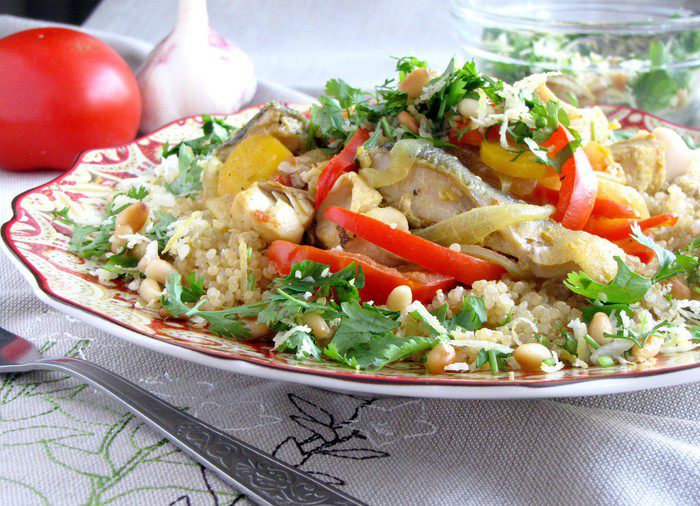 Рыбное рагу с киноа по-мароккански