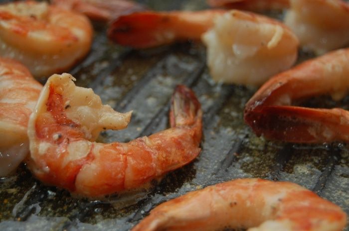 Дважды мускатное ризотто с креветками