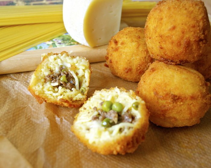 Колобки из спагетти (arancini di spaghetti)