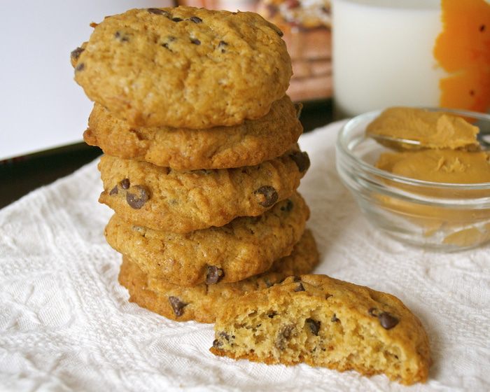 Печенье с бананом и арахисовым маслом (Peanut Butter Banana Chocolate Chip Cookies)