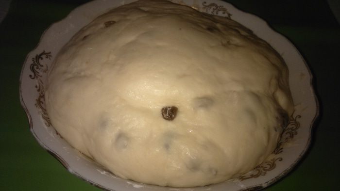 Сладкая булка с изюмом