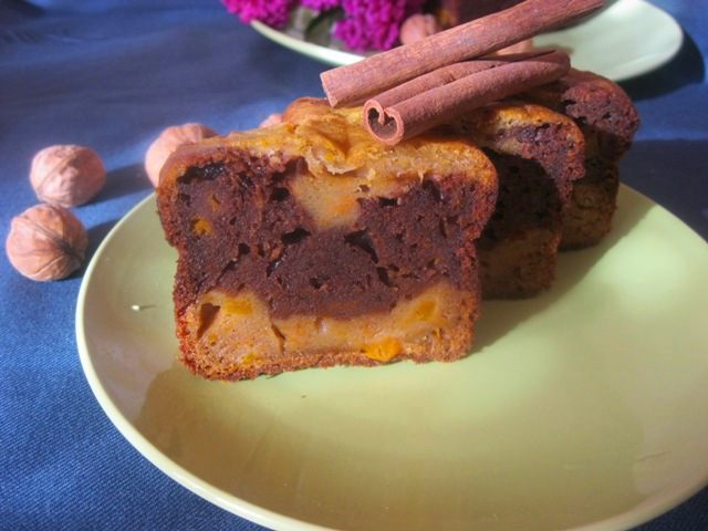 Кекс с тыквой и шоколадом