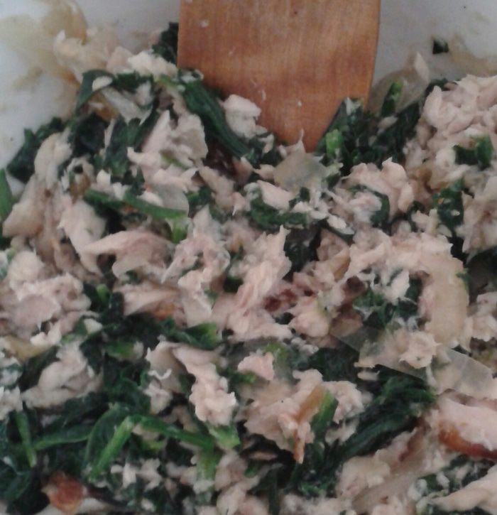 Пирог &amp;quot;Слоеная улитка с рыбой и шпинатом&amp;quot;