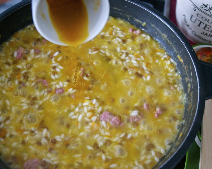 Ризотто с чечевицей 