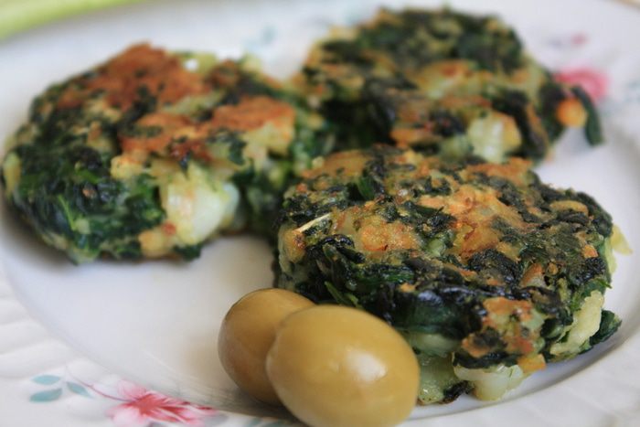 Постные котлеты из шпината и креветок