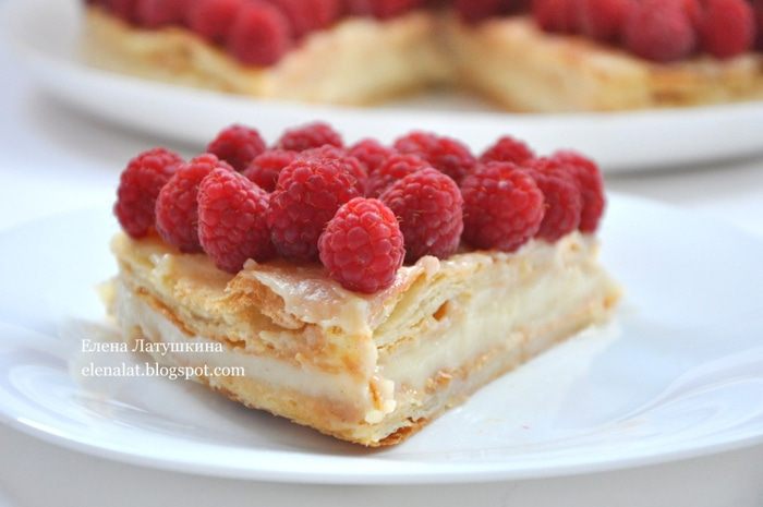 Польский пирог с малиной