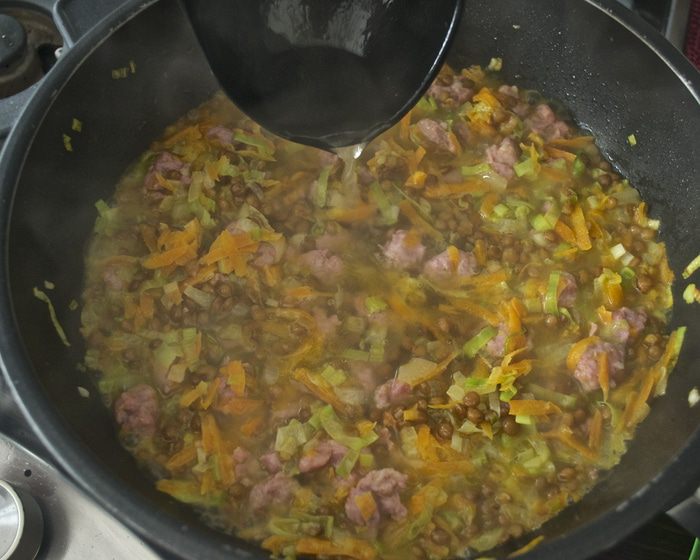 Ризотто с чечевицей 