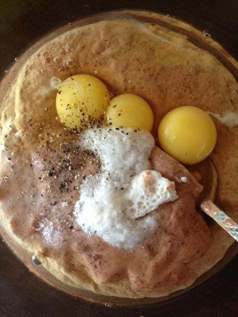 Печеночный торт с яблочным кремом