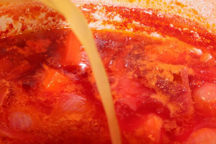 Овощной крем-суп с апельсиновым соком