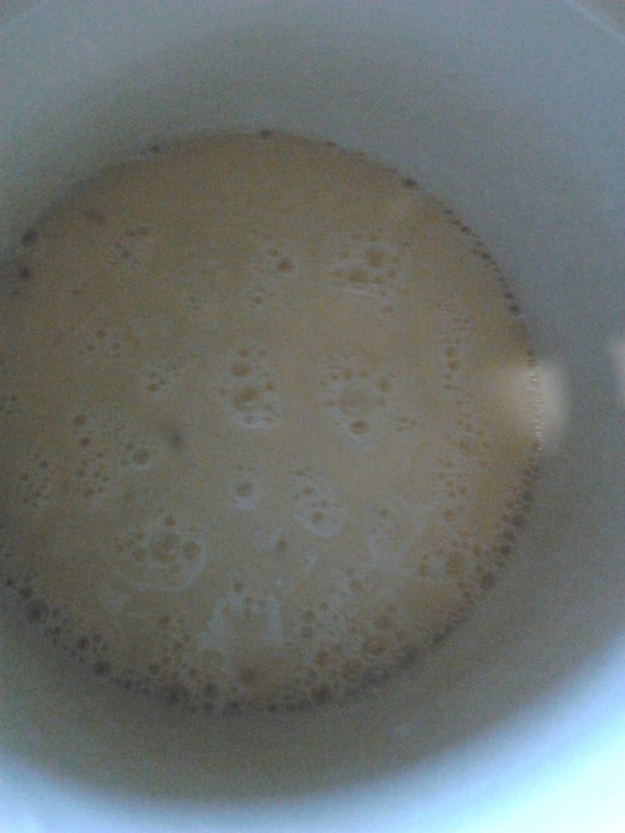 Вафельный тортик с белковым кремом