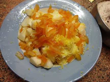 Яблочно-творожный кекс