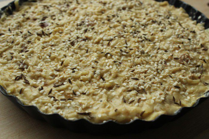 Пирог из тертого картофеля