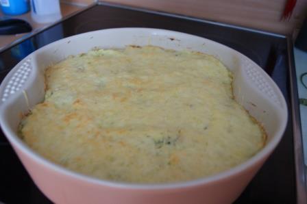 Запеканка с куриным филе, грибами и картофельным пюре