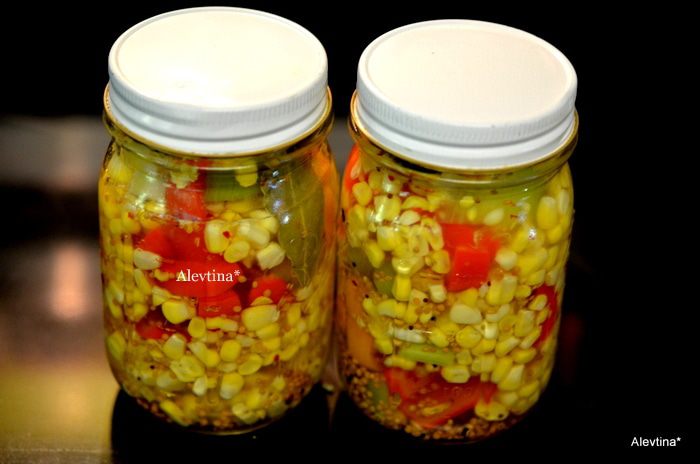 Маринованная кукуруза со сладким перцем 