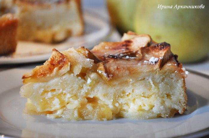 Яблочный пирог с сыром