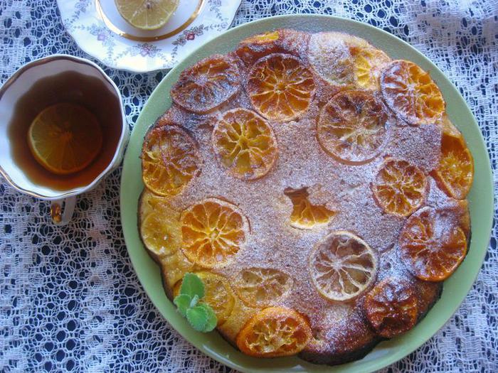 Цитрусовый пирог-перевертыш