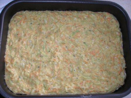 Кабачково-морковная запеканка с пармезаном