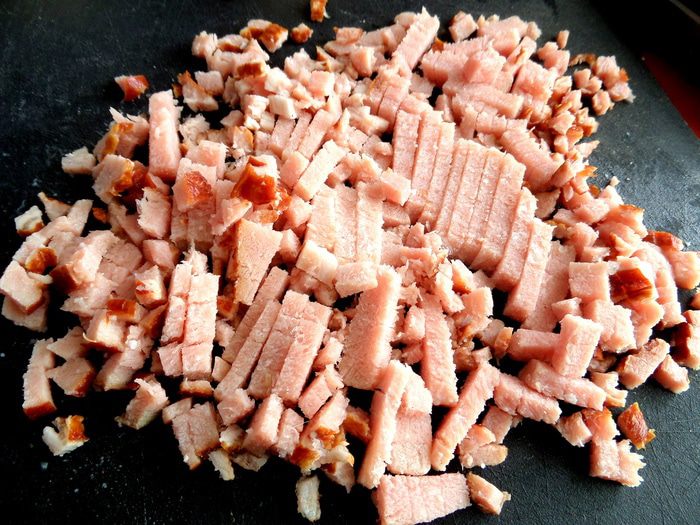 Сливочный жульен с ветчиной и грибами