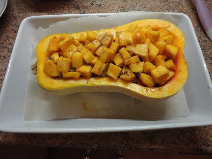 Тыквенная лодочка с мясом