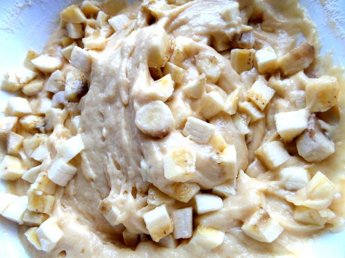 Бананово-шоколадный кекс