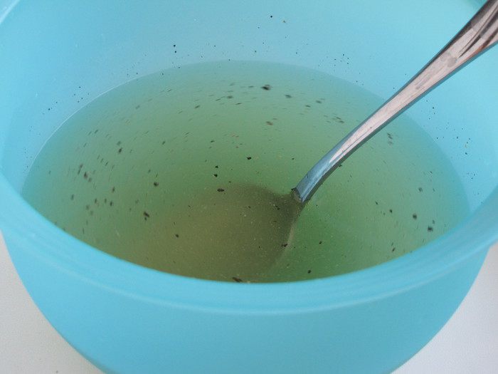 Ланспик с кремом из форели и креветками