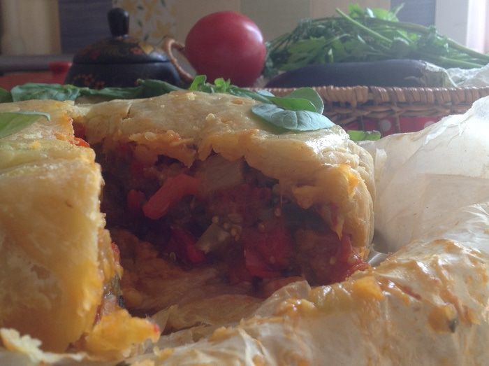 Пирог с рататуем