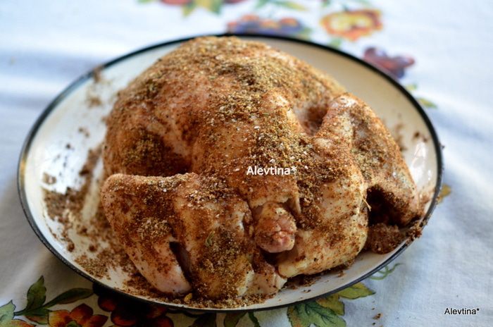 Курица на пивной банке