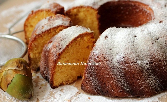 Кукурузно-кокосовый заварной кекс