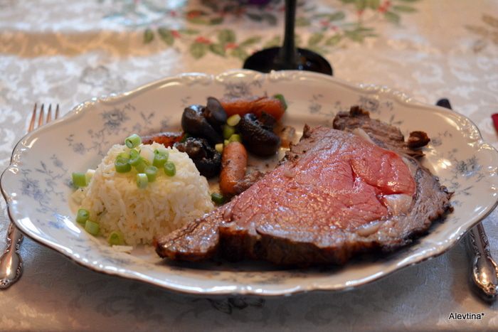 Говяжья корейка с овощами