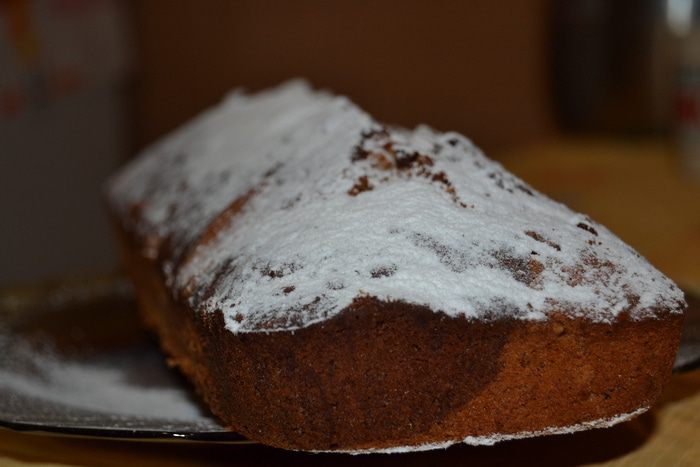 Мраморный кекс с грецкими орехами