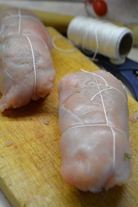 Куриная грудка, фаршированная креветками и сыром