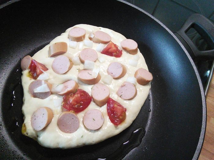 Американские блины с сосисками (Pan Cake)