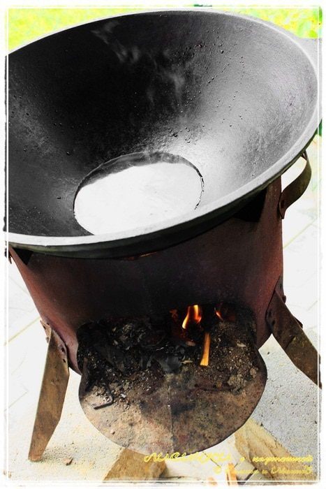 Лисички с картошкой в казане