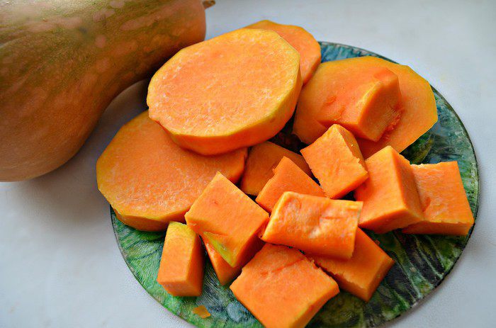 Тыквенный суп с лангустинами