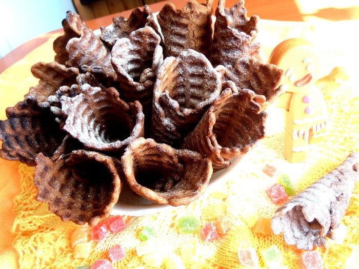 Хрустящие вафли с цукатами