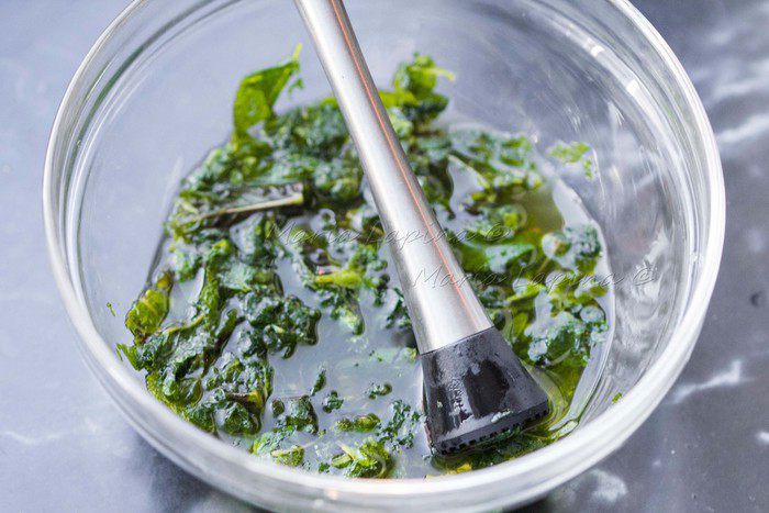 Апельсиновый тирамису с мятным сиропом