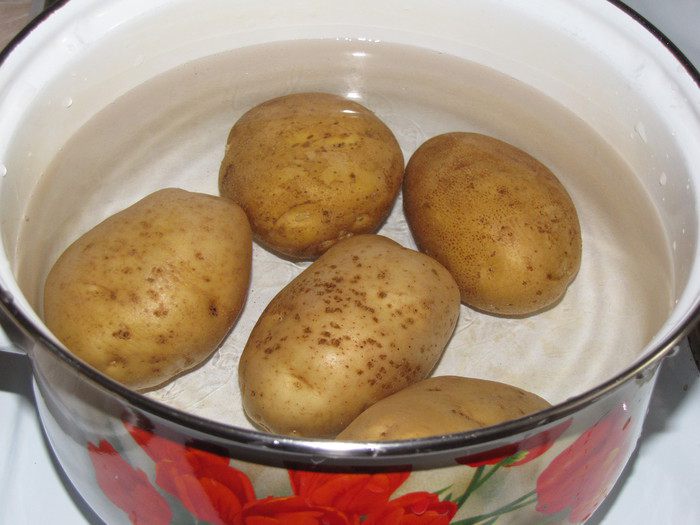 Картофельные лодочки с беконом и сыром