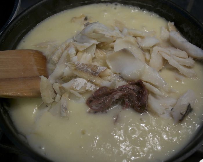 Бакала с полентой