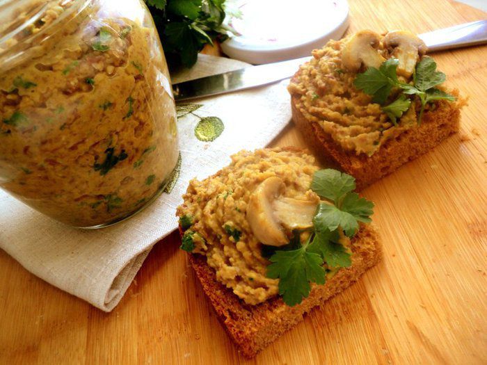 Паштет из фасоли с грибами