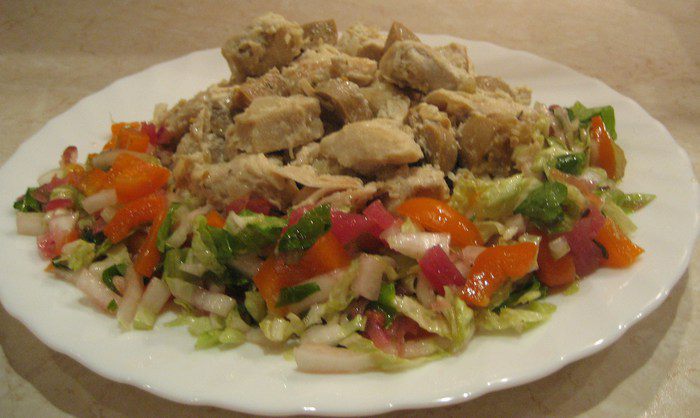 Курица с шампиньонами в сливках