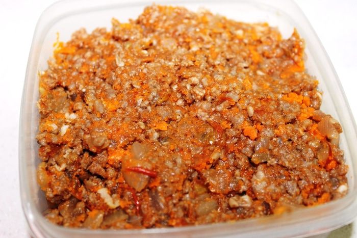 Запеканка с двойным мясом