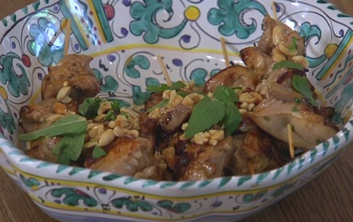 Кебаб из цыпленка с чили и мятой