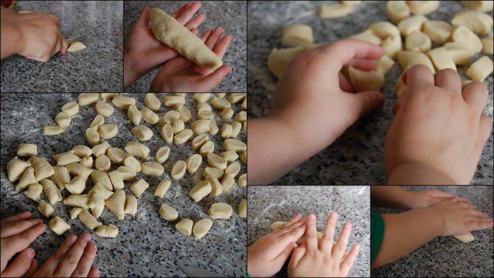 Фрегула с соусом из креветок и томатов черри 