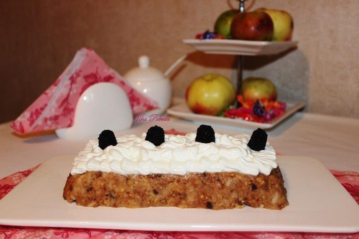 Ленивый яблочный торт