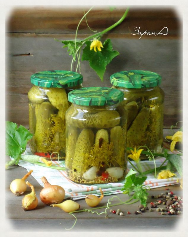 Огурцы острые маринованные