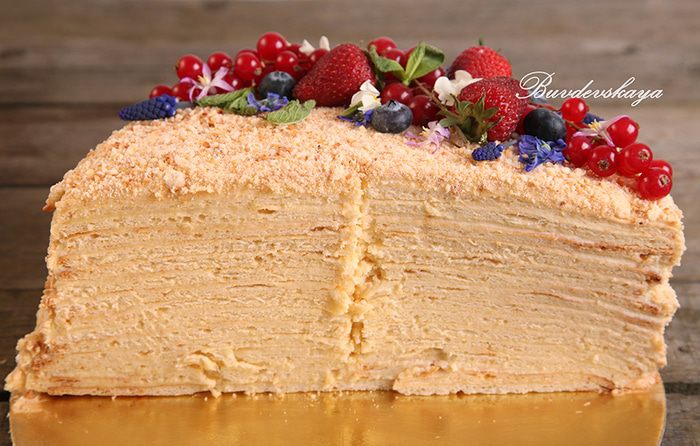 Творожный &amp;quot;Наполеон&amp;quot; с кремом из сыра Филадельфия